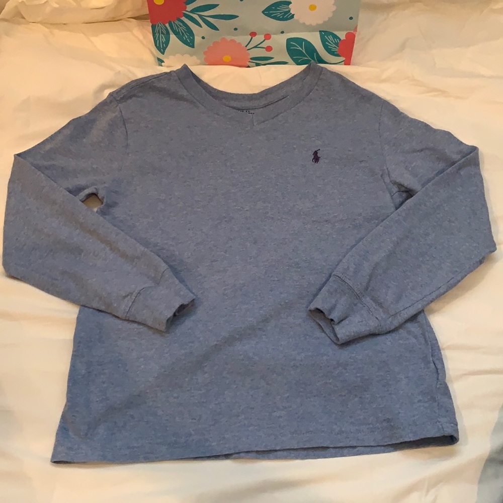Polo Ralph Lauren size 7 boys blue soft shirt